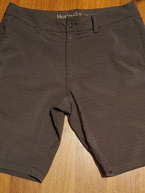 Hang Ten Men’s Flat Front Shorts in Charcoal Gray Sz 32